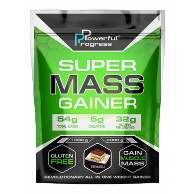 Гейнер Powerful Progress Super Mass Gainer Тирамису 2000 г