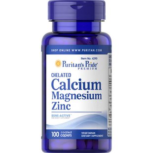 Кальцій Магній Цинк Puritans Pride Calcium Magnesium Zinc 100 капсул