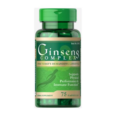 Женьшень комплекс Puritans Pride Ginseng Complex 75 капсул