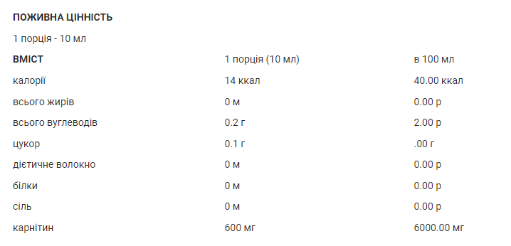 Жиросжигатель L-карнитин Extrifit CARNI 60000 Вишня 1000 мл