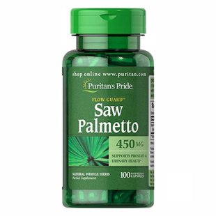 Экстракт сернои Puritans Pride Saw Palmetto 450 мг 100 капсул