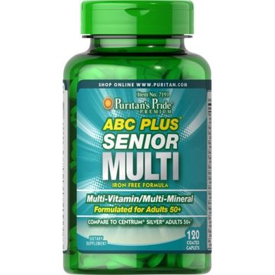 Мультивитамин для пожилых людей ABC Puritans Pride Senior Multivitamin 120 таблеток