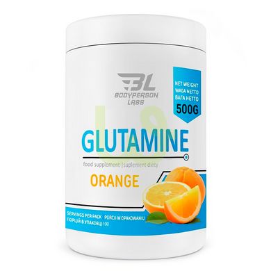 Амінокислота L-глутамін Bodyperson Labs Glutamine Апельсин 500 г