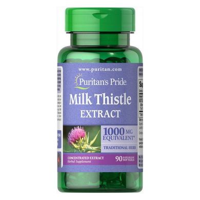 Екстракт розторопші Puritans Pride Milk Thistle 4:1 1000 мг 90 капсул