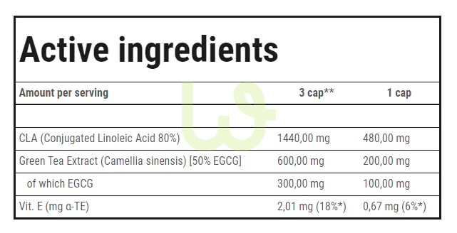 Жироспалювач Trec Nutrition CLA + Green Tea 90 капсул