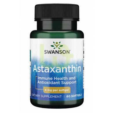 Астаксантин Swanson Astaxanthin 4 мг 60 капсул