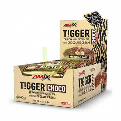 Протеїновий батончик Amix Tigger Zero Choco Protein Марципановий торт 20x60 г