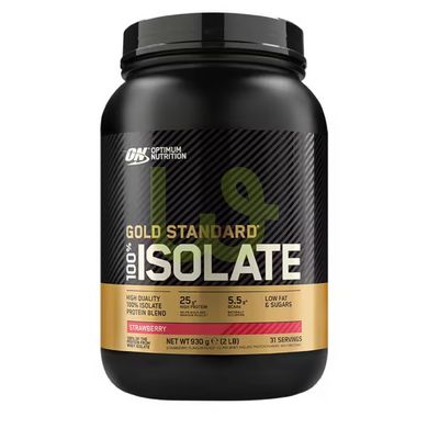 Протеїн ізолят Optimum Nutrition Gold Standard 100% Isolate Полуниця 930 г