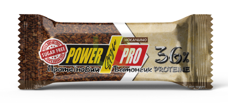 Протеиновый батончик Power Pro Protein Bar 36% без сахара Капучино 20x60 г