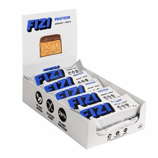 Протеиновый батончик FIZI Protein Bar Шоколад-Мигдаль 10х45 г