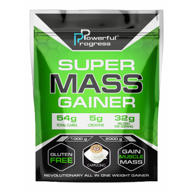 Гейнер Powerful Progress Super Mass Gainer Капучіно 1000 г