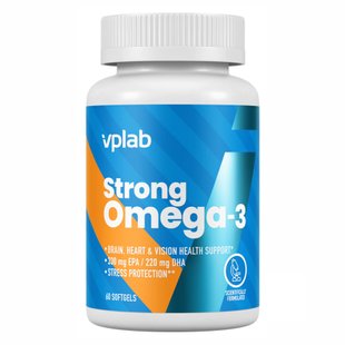 Омега-3 жирні кислоти VPLab Strong Omega 3 60 капсул