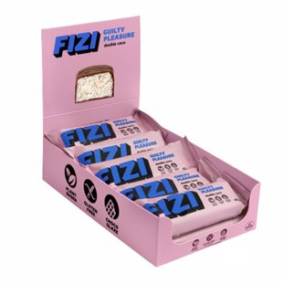 Шоколадний батончик FIZI Chocolate Bar Подвійний кокос 10х40 г