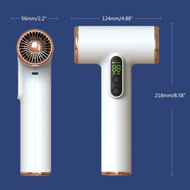 Портативный аккумуляторный фен Gevelon беспроводной с USB-зарядкой, горячий/холодный воздух