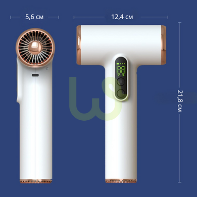 Портативний акумуляторний фен Gevelon бездротовий з USB-зарядкою, гаряче/холодне повітря