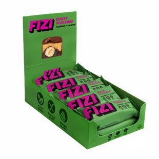 Шоколадний батончик FIZI Chocolate Bar Горіх-Карамель10х45 г