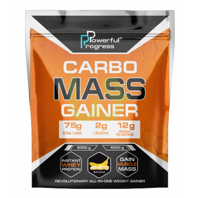 Гейнер Powerful Progress Carbo Mass Gainer Банан 4000 г