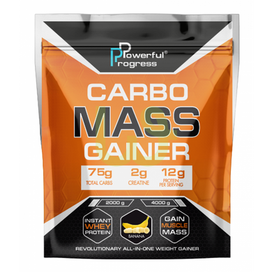 Гейнер Powerful Progress Carbo Mass Gainer Банан 2000 г