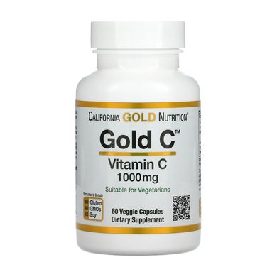 Вітамін С California Gold Nutrition Vitamin C 1000 мг 60 капсул