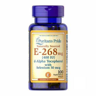 Вітамін Е Puritans Pride Vitamin E 400 IU 100 капсул