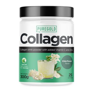 Колаген з вітаміном С та цинком Pure Gold Collagen Бузина 300 г