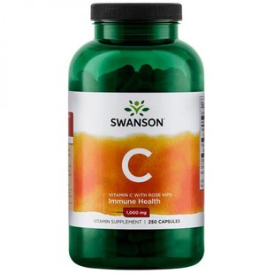 Витамин C с шиповником Swanson Vitamin C with Rose Hips 1000 мг 250 капсул