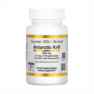 Омега-3 з криля California Gold Nutrition Antarctic Krill 500 мг 30 капсул