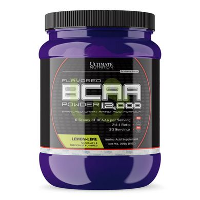 Аминокислота Ultimate Nutrition BCAA Powder 12000 Лимон-лайм 228 г