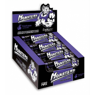 Протеїновий батончик Monsters Strong Max Слива 20х80 г