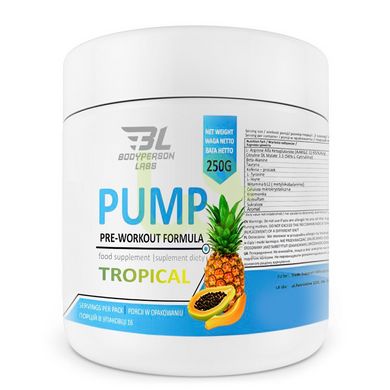 Передтренувальний комплекс Bodyperson Labs Pre-Workout Тропічні фрукти 250 г