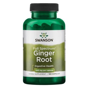 Корінь імбиру Swanson Ginger Root 540 мг 100 капсул