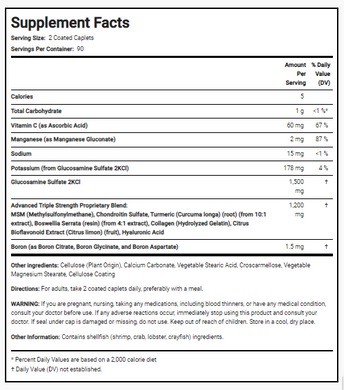 Глюкозамін і хондроїтин Piping Rock Glucosamine Chondroitin 180 капсул