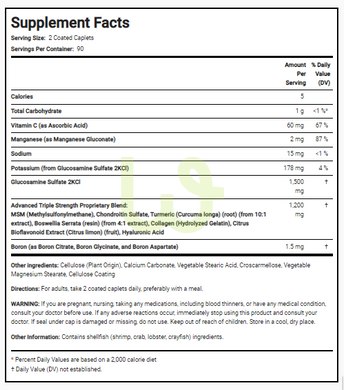 Глюкозамін і хондроїтин Piping Rock Glucosamine Chondroitin 180 капсул