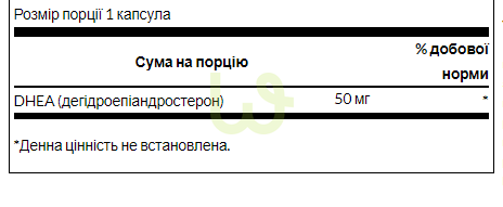 Тестостероновий бустер ДГЕА Swanson DHEA 50 мг 120 капсул