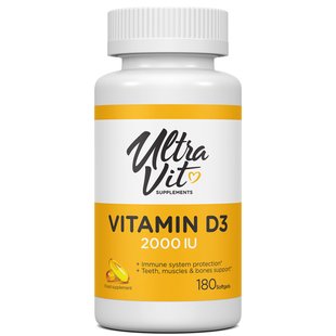 Вітамін D3 VPLab Vitamin D3 2000 UI 180 капсул