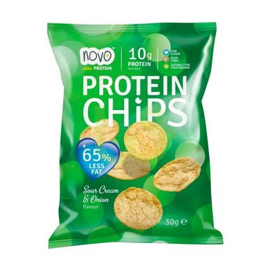 Протеїнові чіпси Novo Nutrition Protein Chips Цибуля з сметаною 30 г