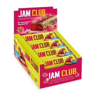 Желейний батончик з мюслі VALE Jam Club Малина 24x40 г