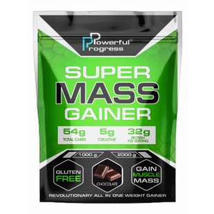 Гейнер Powerful Progress Super Mass Gainer Шоколад 1000 г