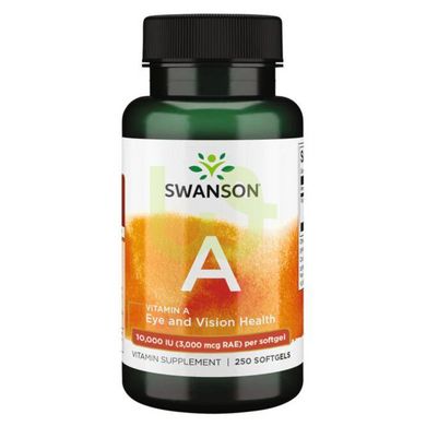 Вітамін A Swanson Vitamin A 10000 IU 250 капсул