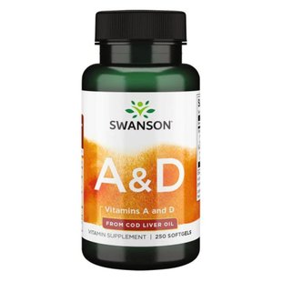 Вітамін A D Swanson Vitamin A D 250 капсул