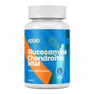 Глюкозамін з хондроїтином та МСМ VPLab Glucosamine Chondroitin MSM 90 таблеток