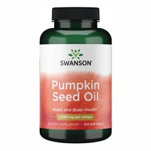 Масло из семян тыквы Swanson Pumpkin Seed Oil 1000 мг 100 капсул