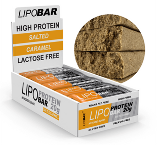 Протеїновий батончик Lipobar Солона карамель 20x50 г