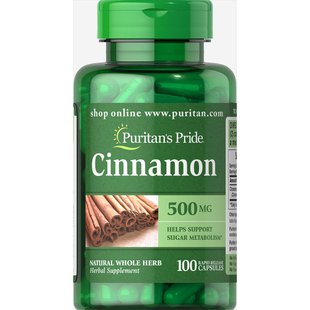 Корица Puritans Pride Cinnamon 500 мг 100 капсул