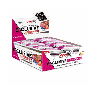 Протеиновый батончик Amix Milk Pro Exclusive Protein Bar Ягоды 24x40 г