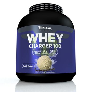 Протеїн Tesla Whey Charger 100 Білий шоколад-Полуниця 2270 г