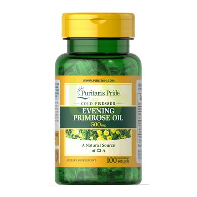 Олія примули нічної Puritans Pride Evening Primrose Oil 500 мг 100 капсул