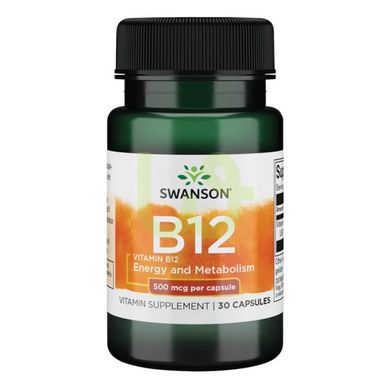 Вітамін B-12 Swanson Vitamin B-12 500 мкг 30 капсул