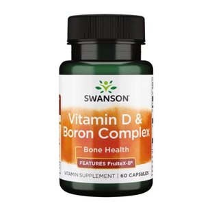 Вітамін D та бор комплекс Swanson Vitamin D Boron 60 капсул