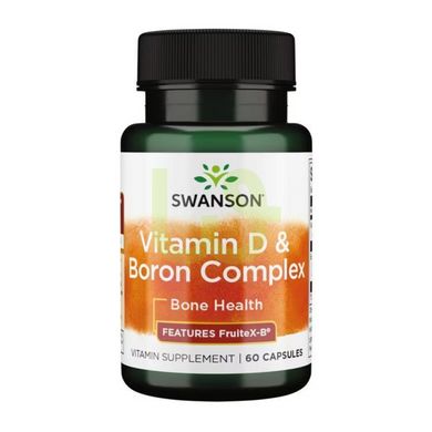 Вітамін D та бор комплекс Swanson Vitamin D Boron 60 капсул